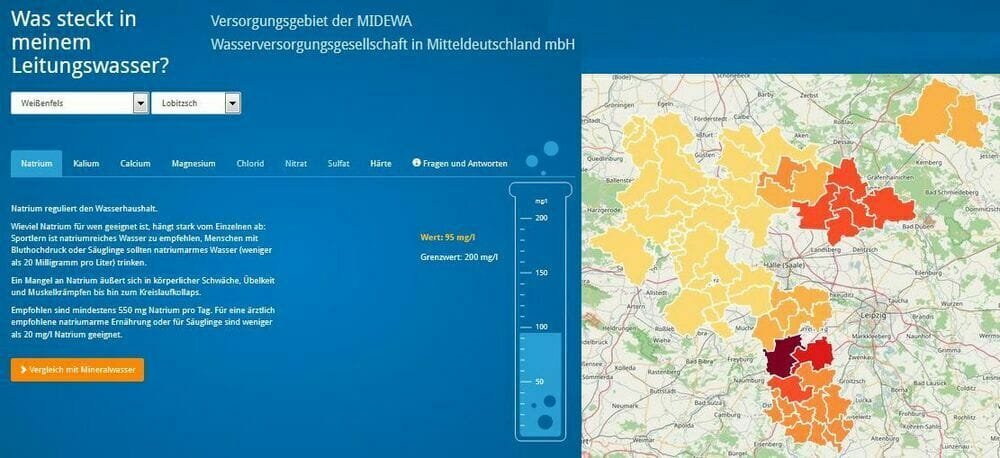 Screenshot Was steckt in meinem Leitungswasser?